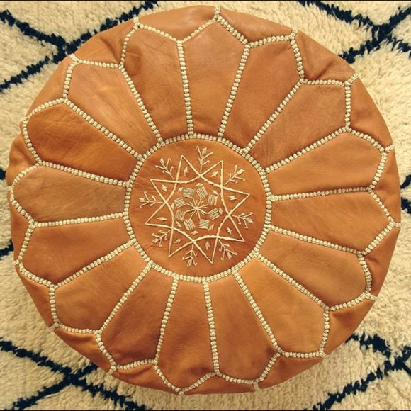 LEATHER POOF